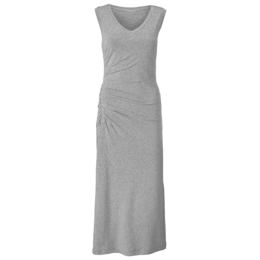 Cabi 5618 Breeze Dress V Neck Maxi Sleeveless Grey